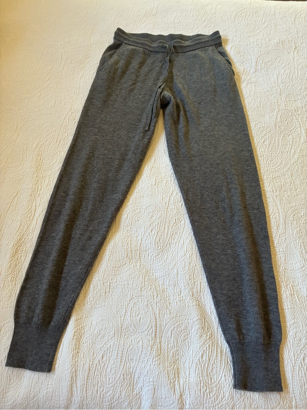 Theory Gray Knit Sweater Wool Blend Pant Size Small